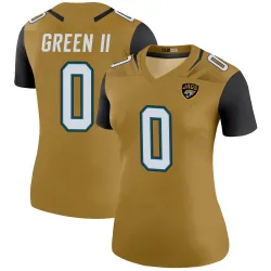 Women's BJ Green II Jacksonville Jaguars No.0 Legend Color Rush Bold Jersey - Gold