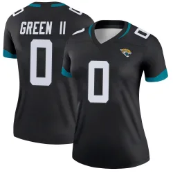 Women's BJ Green II Jacksonville Jaguars No.0 Legend Jersey - Black