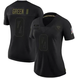 Women's BJ Green II Jacksonville Jaguars No.0 Limited 2020 Salute To Service Jersey - Black