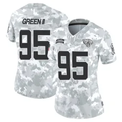 Women's BJ Green II Jacksonville Jaguars No.95 Limited 2024 Salute to Service Jersey - Arctic Camo