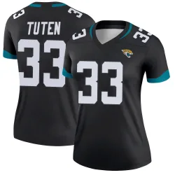 Women's Bhayshul Tuten Jacksonville Jaguars No.33 Legend Jersey - Black