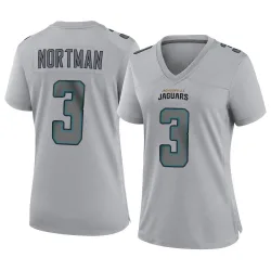 Women's Brad Nortman Jacksonville Jaguars No.3 Game Atmosphere Fashion Jersey - Gray