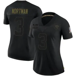 Women's Brad Nortman Jacksonville Jaguars No.3 Limited 2020 Salute To Service Jersey - Black