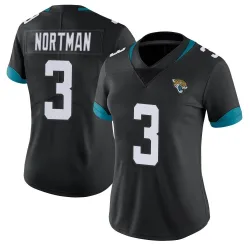 Women's Brad Nortman Jacksonville Jaguars No.3 Limited Vapor Untouchable Jersey - Black