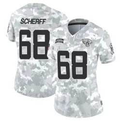 Women's Brandon Scherff Jacksonville Jaguars No.68 Limited 2024 Salute to Service Jersey - Arctic Camo