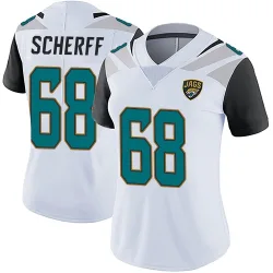 Women's Brandon Scherff Jacksonville Jaguars No.68 Limited Vapor Untouchable Jersey - White