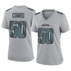 Women's Branson Combs Jacksonville Jaguars No.50 Game Atmosphere Fashion Jersey - Gray