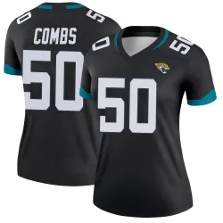 Women's Branson Combs Jacksonville Jaguars No.50 Legend Jersey - Black