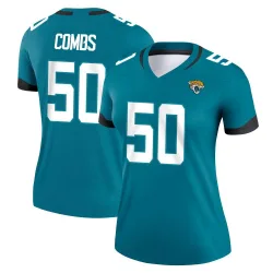 Women's Branson Combs Jacksonville Jaguars No.50 Legend Jersey - Teal