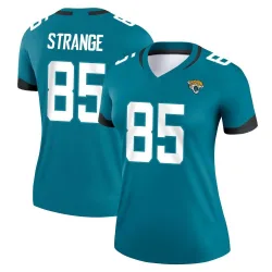 Women's Brenton Strange Jacksonville Jaguars No.85 Legend Jersey - Teal