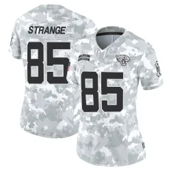 Women's Brenton Strange Jacksonville Jaguars No.85 Limited 2024 Salute to Service Jersey - Arctic Camo