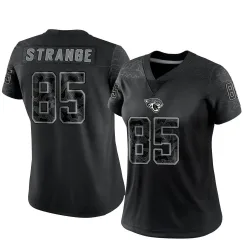 Women's Brenton Strange Jacksonville Jaguars No.85 Limited Reflective Jersey - Black