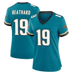 Women's C.J. Beathard Jacksonville Jaguars No.19 Game Prowler Throwback Jersey - Teal