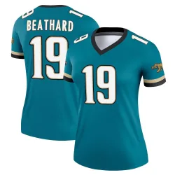 Women's C.J. Beathard Jacksonville Jaguars No.19 Legend Prowler Throwback Jersey - Teal