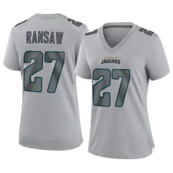 Women's Caleb Ransaw Jacksonville Jaguars No.27 Game Atmosphere Fashion Jersey - Gray