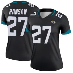 Women's Caleb Ransaw Jacksonville Jaguars No.27 Legend Jersey - Black