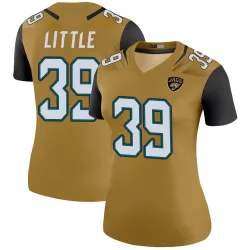 Women's Cam Little Jacksonville Jaguars No.39 Legend Color Rush Bold Jersey - Gold