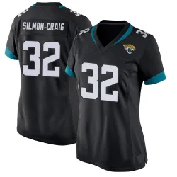 Women's Cam'Ron Silmon-Craig Jacksonville Jaguars No.32 Game Jersey - Black