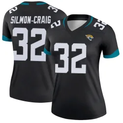 Women's Cam'Ron Silmon-Craig Jacksonville Jaguars No.32 Legend Jersey - Black