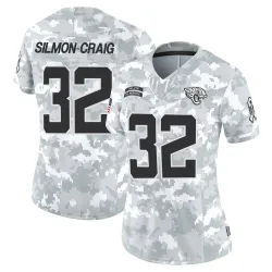 Women's Cam'Ron Silmon-Craig Jacksonville Jaguars No.32 Limited 2024 Salute to Service Jersey - Arctic Camo