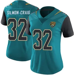 Women's Cam'Ron Silmon-Craig Jacksonville Jaguars No.32 Limited Vapor Untouchable Team Color Jersey - Teal