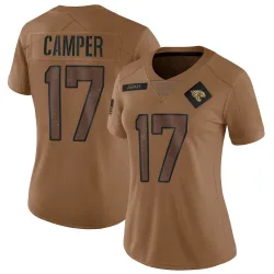 Women's Cameron Camper Jacksonville Jaguars No.17 Limited 2023 Salute To Service Jersey - Brown