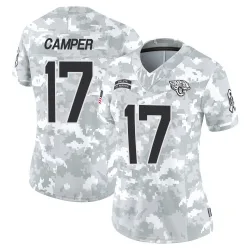 Women's Cameron Camper Jacksonville Jaguars No.17 Limited 2024 Salute to Service Jersey - Arctic Camo