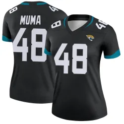 Women's Chad Muma Jacksonville Jaguars No.48 Legend Jersey - Black