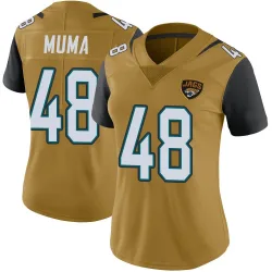 Women's Chad Muma Jacksonville Jaguars No.48 Limited Color Rush Vapor Untouchable Jersey - Gold