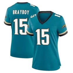 Women's Chandler Brayboy Jacksonville Jaguars No.15 Game Prowler Throwback Jersey - Teal