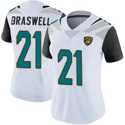 Women's Christian Braswell Jacksonville Jaguars No.21 Limited Vapor Untouchable Jersey - White