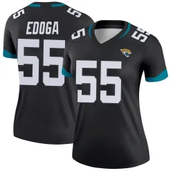 Women's Chuma Edoga Jacksonville Jaguars No.55 Legend Jersey - Black