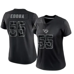 Women's Chuma Edoga Jacksonville Jaguars No.55 Limited Reflective Jersey - Black