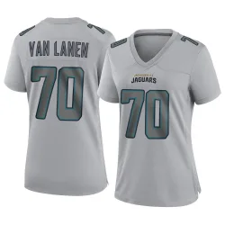 Women's Cole Van Lanen Jacksonville Jaguars No.70 Game Atmosphere Fashion Jersey - Gray