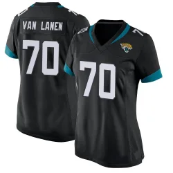 Women's Cole Van Lanen Jacksonville Jaguars No.70 Game Jersey - Black