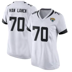 Women's Cole Van Lanen Jacksonville Jaguars No.70 Game Jersey - White