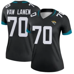 Women's Cole Van Lanen Jacksonville Jaguars No.70 Legend Jersey - Black