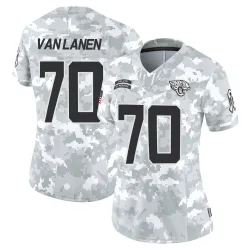 Women's Cole Van Lanen Jacksonville Jaguars No.70 Limited 2024 Salute to Service Jersey - Arctic Camo