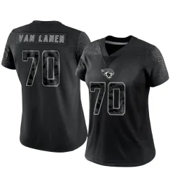Women's Cole Van Lanen Jacksonville Jaguars No.70 Limited Reflective Jersey - Black