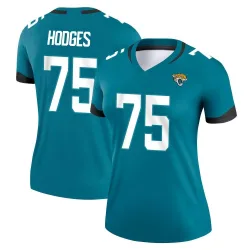 Women's Cooper Hodges Jacksonville Jaguars No.75 Legend Jersey - Teal