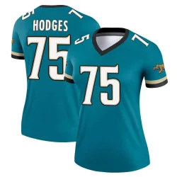 Women's Cooper Hodges Jacksonville Jaguars No.75 Legend Prowler Throwback Jersey - Teal