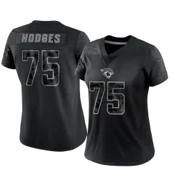 Women's Cooper Hodges Jacksonville Jaguars No.75 Limited Reflective Jersey - Black