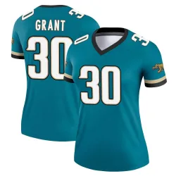 Women's Corey Grant Jacksonville Jaguars No.30 Legend Prowler Throwback Jersey - Teal