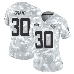 Women's Corey Grant Jacksonville Jaguars No.30 Limited 2024 Salute to Service Jersey - Arctic Camo