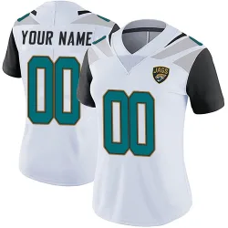 Women's Custom Jacksonville Jaguars No.00 Limited Vapor Untouchable Jersey - White