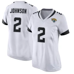Women's D'Ernest Johnson Jacksonville Jaguars No.2 Game Jersey - White