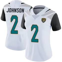 Women's D'Ernest Johnson Jacksonville Jaguars No.2 Limited Vapor Untouchable Jersey - White