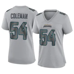 Women's DJ Coleman Jacksonville Jaguars No.54 Game Atmosphere Fashion Jersey - Gray