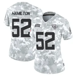 Women's DaVon Hamilton Jacksonville Jaguars No.52 Limited 2024 Salute to Service Jersey - Arctic Camo