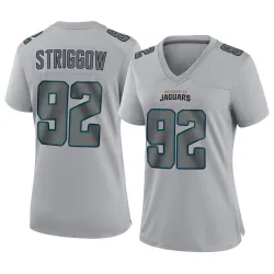 Women's Danny Striggow Jacksonville Jaguars No.92 Game Atmosphere Fashion Jersey - Gray